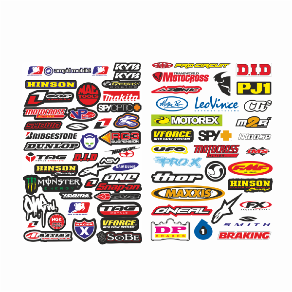 Set 100 Stickere Motoideal pentru personalizarea mașinilor